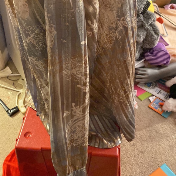 Tanjay Women’s Long Sleeve Button Down gold/ Tan Blouse Size 24W - Picture 5 of 11